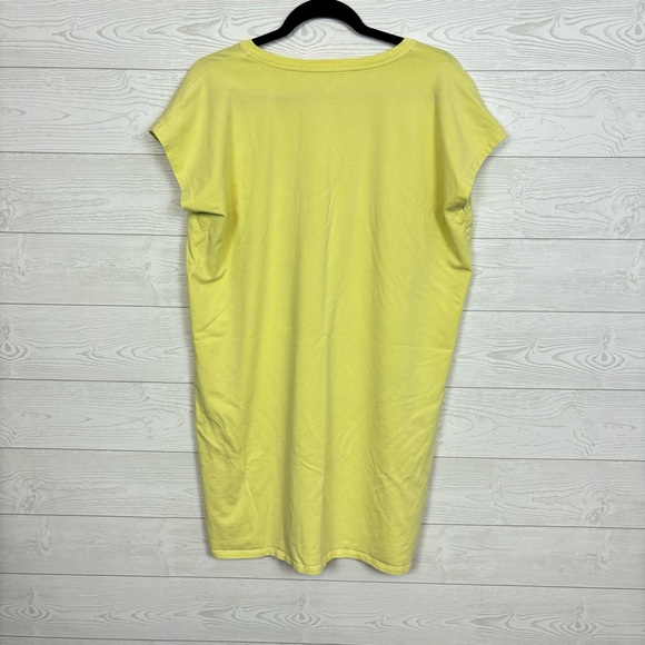 Eileen Fisher Yellow Organic Cotton V-Neck T-Shirt Size Medium - Picture 6 of 7